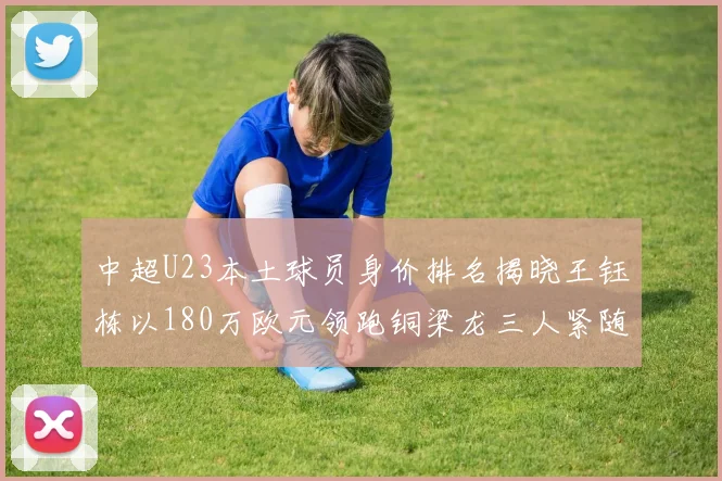 中超U23本土球员身价排名揭晓王钰栋以180万欧元领跑铜梁龙三人紧随其后